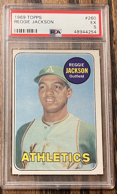 1969 Topps Reggie Jackson PSA 5