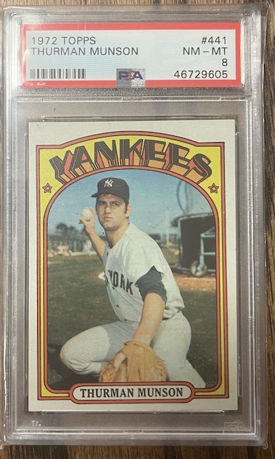 1972 Topps Thurman Munson PSA 8