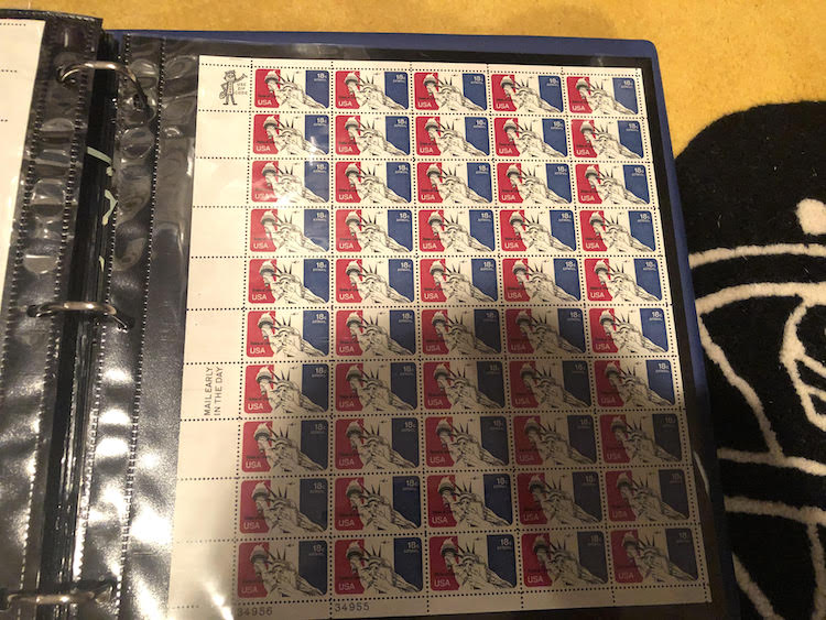 USA 18c Air Mail Sheet