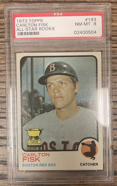 1973 Topps Carlton Fisk PSA 8