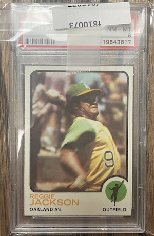 1973 Topps Reggie Jackson PSA 8
