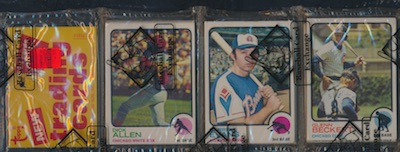 1973 Topps Rack Pack with Willie Mays on back