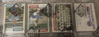 1974 Topps rack pack with Pepsi header