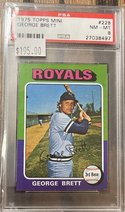 1975 Topps MINI George Brett PSA 8