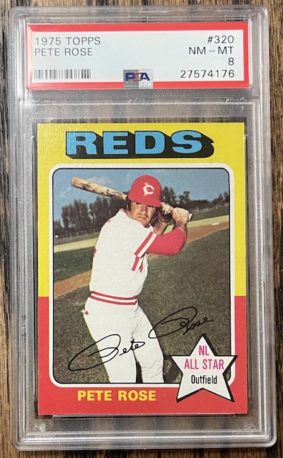 1975 Topps Pete Rose PSA 8