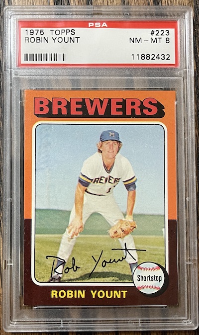 1975 Topps Robin Yount PSA 8