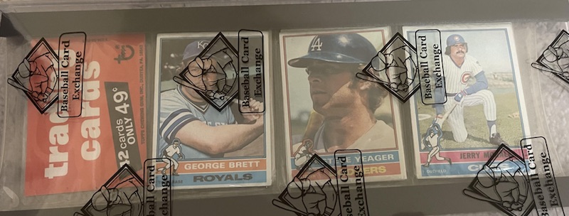 1976 Topps Rack Pack with George Brett on top and Jim Rice on the back
