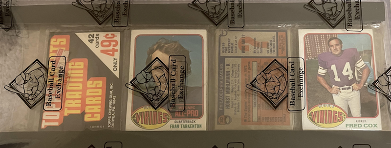 1976 Topps Rack Pack with Fran Tarkenton Top