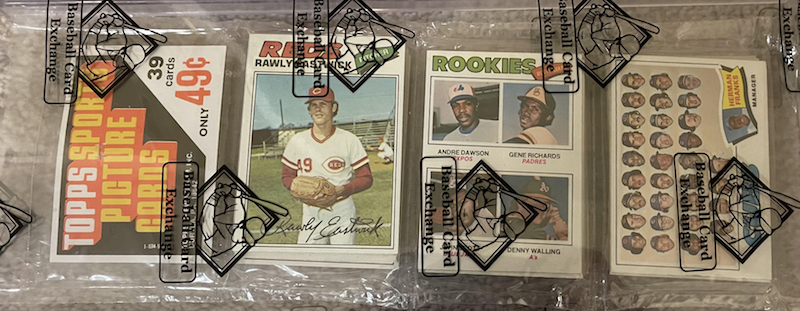 1977 Topps Rack Pack with Andre Dawson RC on top