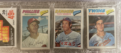 1977 Topps Rack Pack with Tom Seaver on top