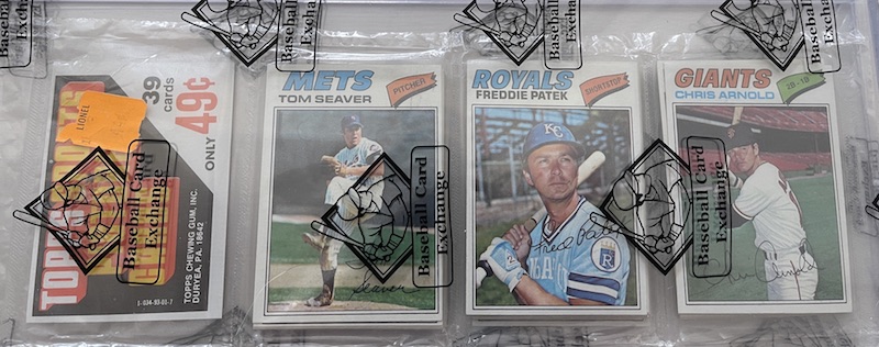 1977 Topps Rack Pack with Tom Seaver on top