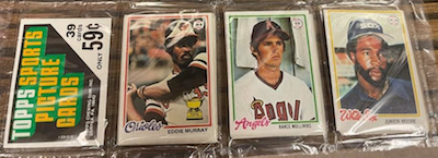 1978 Topps rack pack with Eddie Murray on top