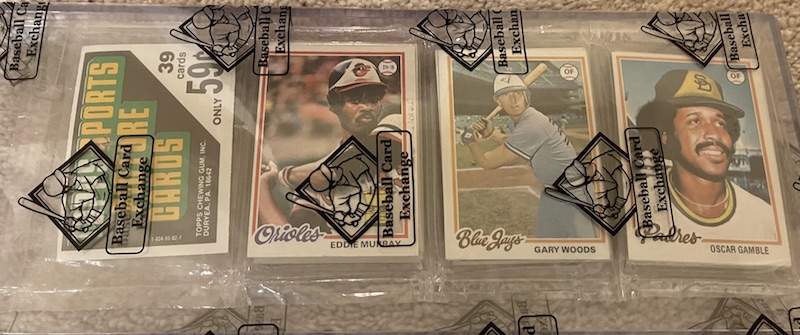 1978 Topps Rack Pack with Eddie Murray on top