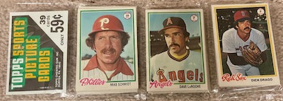 1978 Topps rack pack with Mike Schmidt on top