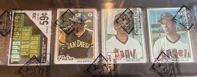 1978 Topps rack pack with Dave Winfield on top