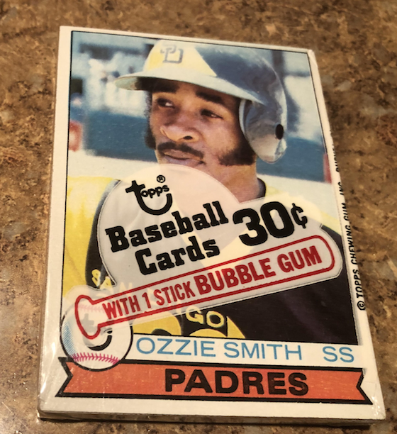 1979 Topps Cello with Ozzie Smith on top