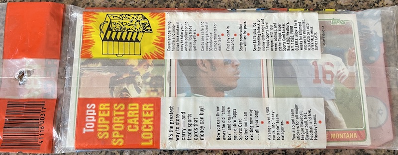 1981 Topps Grocery rack pack with Joe Montana on top