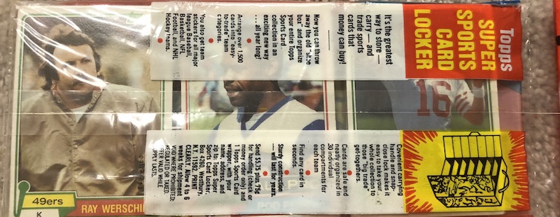 1981 Topps Grocery rack pack with Joe Montana on top