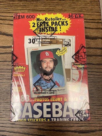 1983 Fleer Wax Box