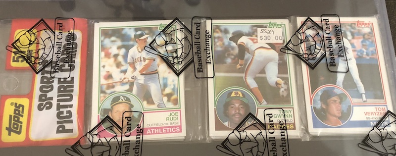1983 Topps rack pack with Tony Gwynn on top
