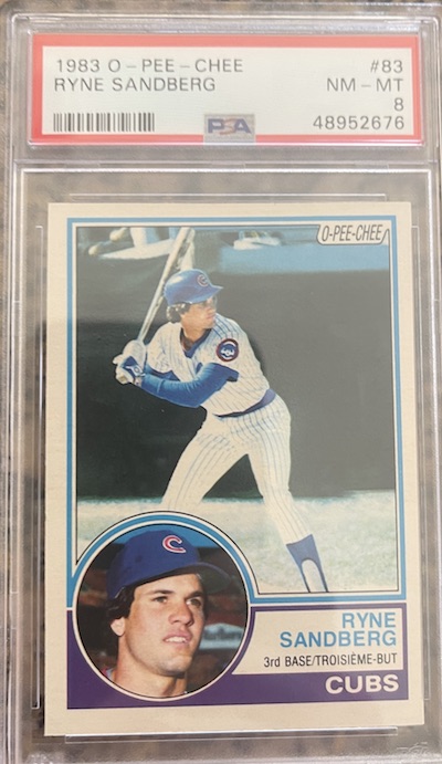 1983 O-Pee-Chee Ryne Sandberg PSA 8