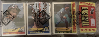 1984 Donruss rack pack with Don Mattingly on top