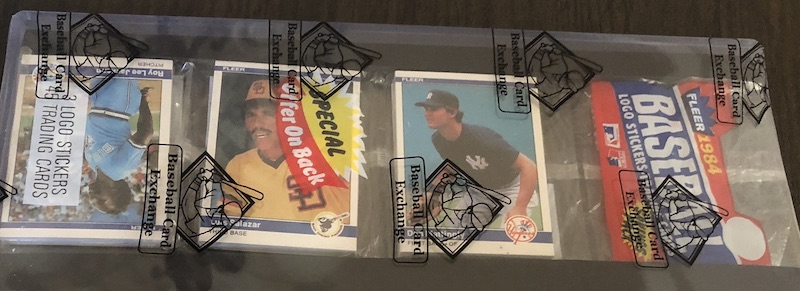 1984 Fleer rack pack with Don Mattingly on top