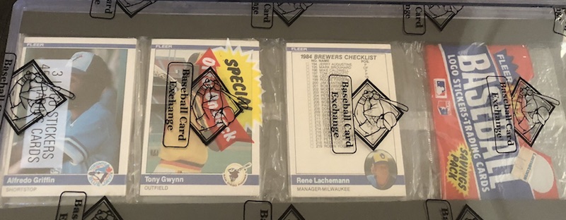 1984 Fleer rack pack with Tony Gwynn on top