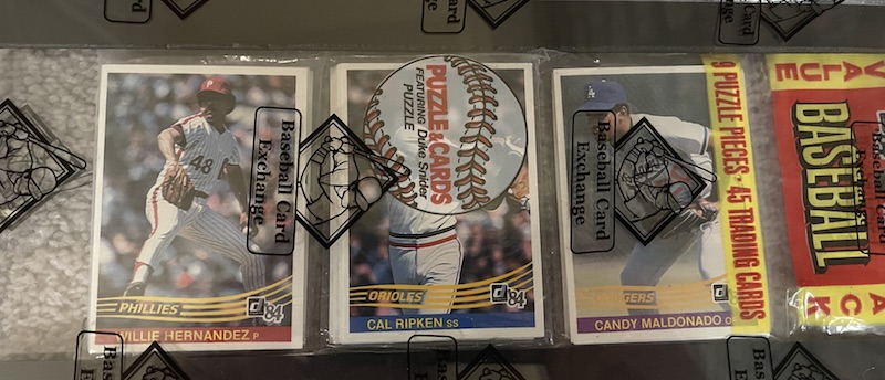 1984 Donruss rack pack with Cal Ripken on top