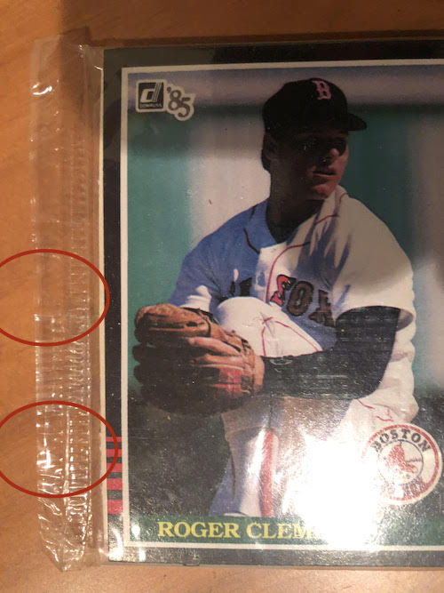 1985 Donruss Rack Pack with Roger Clemens