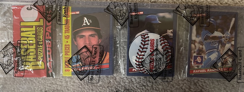 1986 Donruss rack pack with Jose Canseco on top