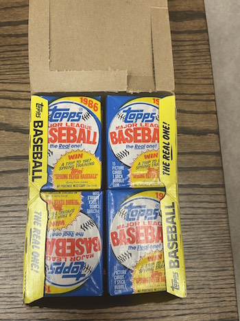 1986 Topps Wax Box