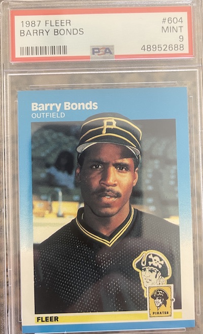 1987 Fleer Barry Bonds PSA 9