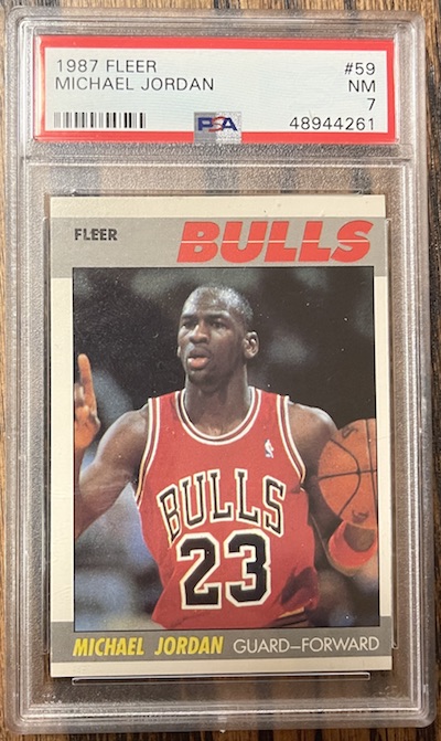 1987-88 Fleer Michael Jordan PSA 7