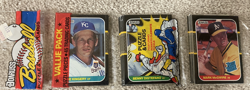 1987 Donruss rack pack with Greg Maddux on top