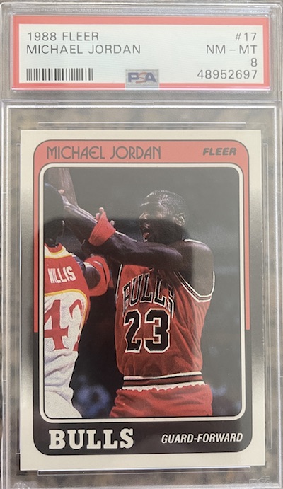 1988-89 Fleer Michael Jordan PSA 8