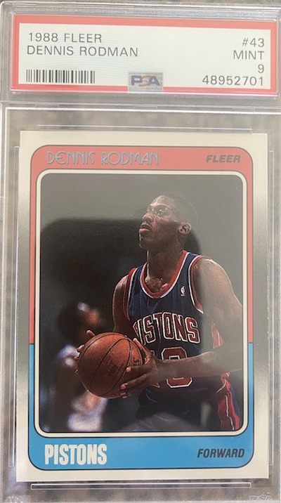 1988-89 Fleer Dennis Rodman PSA 9