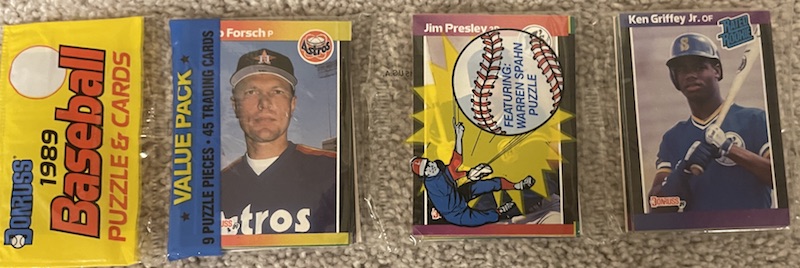 1989 Donruss rack pack with Ken Griffey Jr. on top