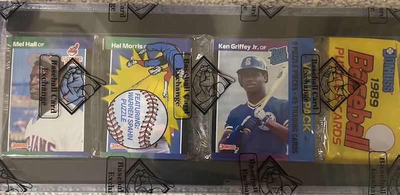 1989 Donruss rack pack with Ken Griffey Jr. on top
