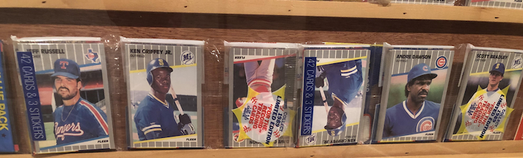 1989 Fleer Rack Packs witk Ken Griffey Jr. on top