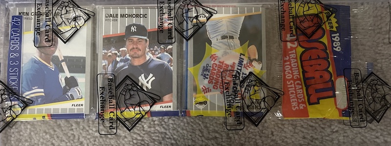 1989 Fleer rack pack with Ken Griffey Jr. on top