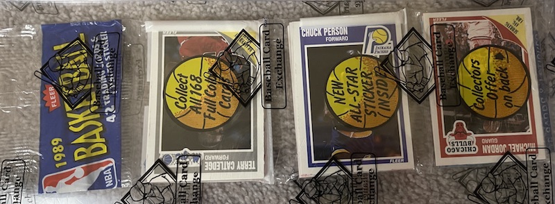 1989 Fleer rack pack with Michael Jordan on top