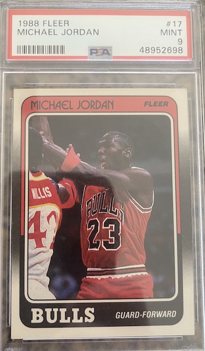 1988-89 Fleer Michael Jordan PSA 8