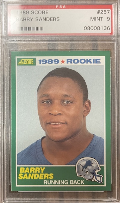 1989 Score Barry Sanders PSA 9