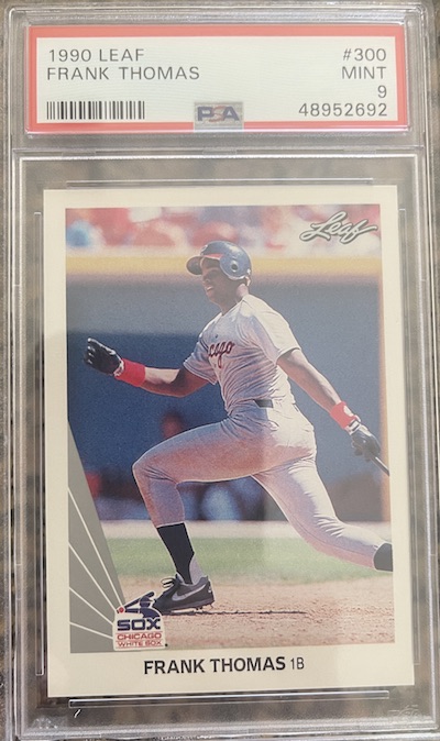 1990 Leaf Frank Thomas PSA 9