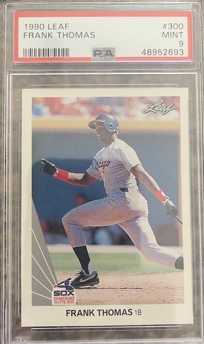 1990 Leaf Frank Thomas PSA 9
