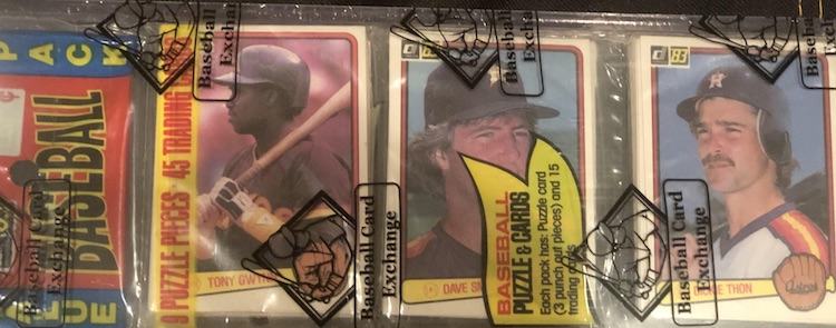 1983 Donruss rack pack with Tony Gwynn on top