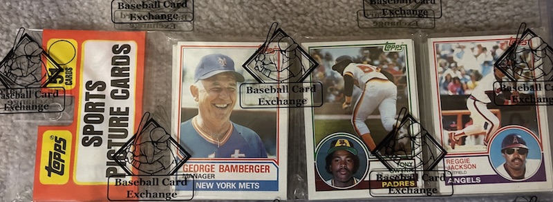 1983 Topps rack pack with Tony Gwynn on top