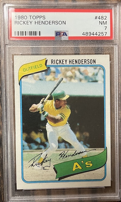1980 Topps Rickey Henderson PSA 8