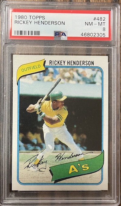 1980 Topps Rickey Henderson PSA 8